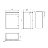 400mm Wall-Hung Cabinet - Natural Oak