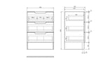 600mm Freestanding Cabinet - Natural Oak