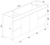 1200mm PVC Freestanding Vanity