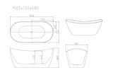 Disney Ultra-Thin Freestanding Bathtub - Gloss White