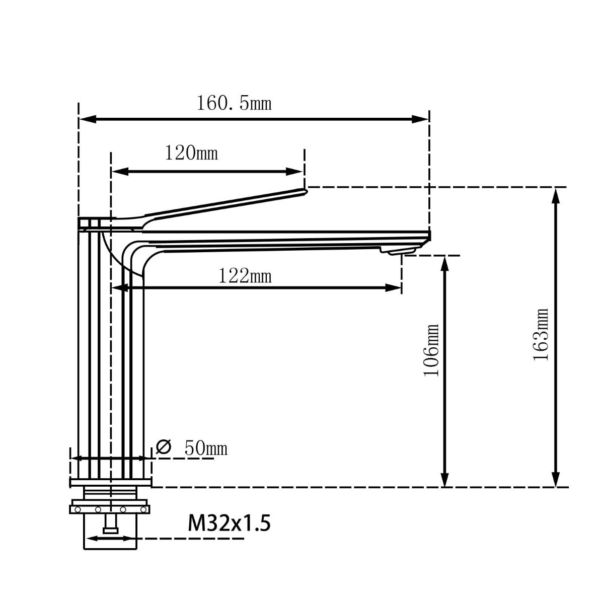 RUSHY - Brushed Gunmetal Basin Mixer