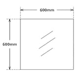 600mm Pencil Edge Round Plain Mirror