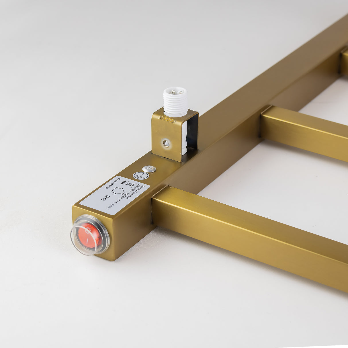 Brushed Brass Heated Towel Rack 6 Bars