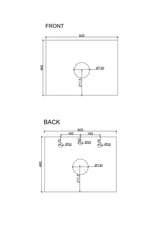 600mm Wall-Hung Cabinet - Natural Oak