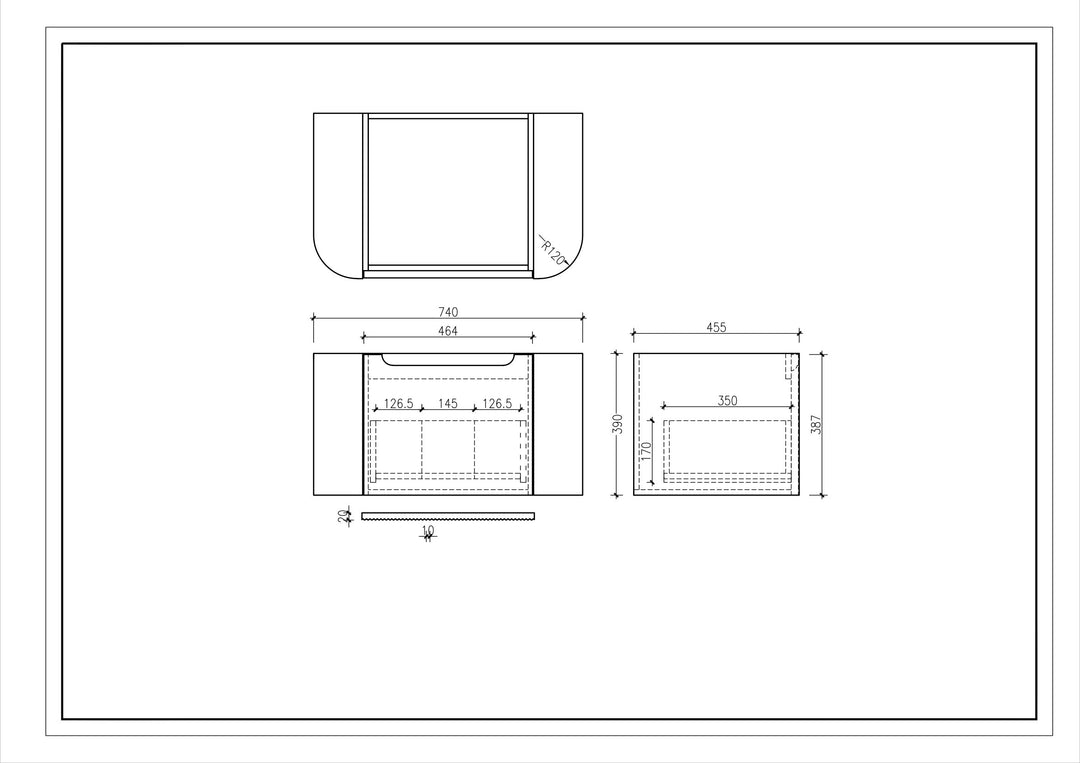 750mm Wall-Hung Cabinet - Matt White