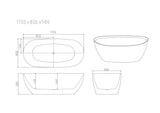 Pilato Freestanding Bathtub - Gloss White & Matt White