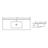 1200mm PVC Freestanding Vanity