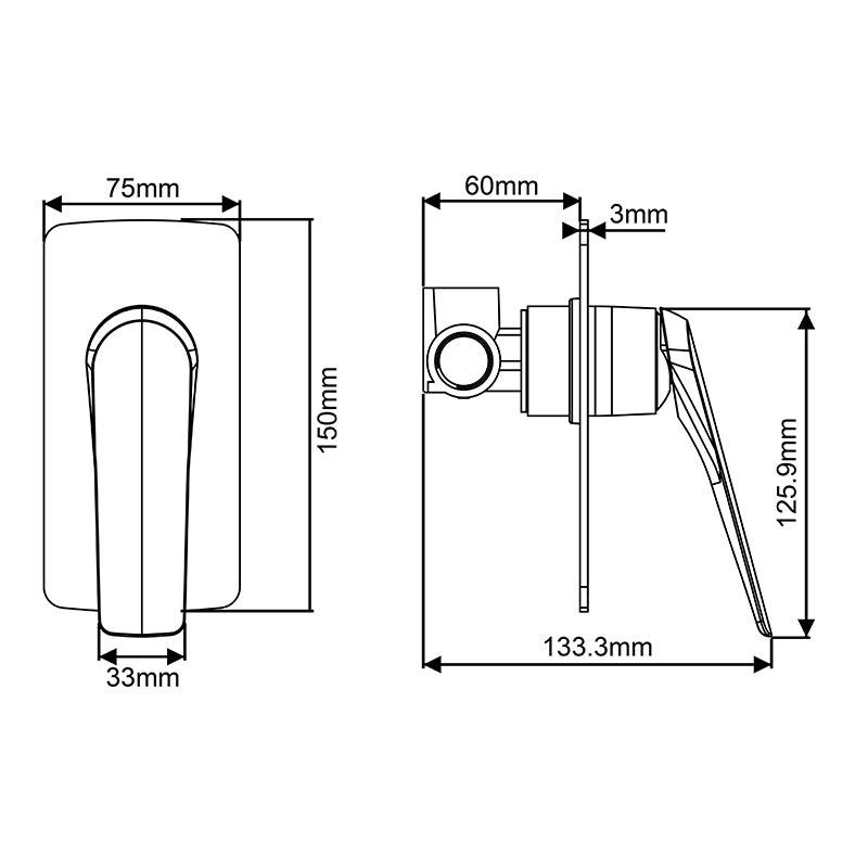AU - Chrome Wall Mixer