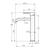 LUCID PIN - Gunmetal Basin Mixer