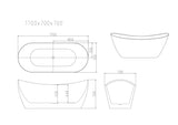 Disney Ultra-Thin Freestanding Bathtub - Gloss White