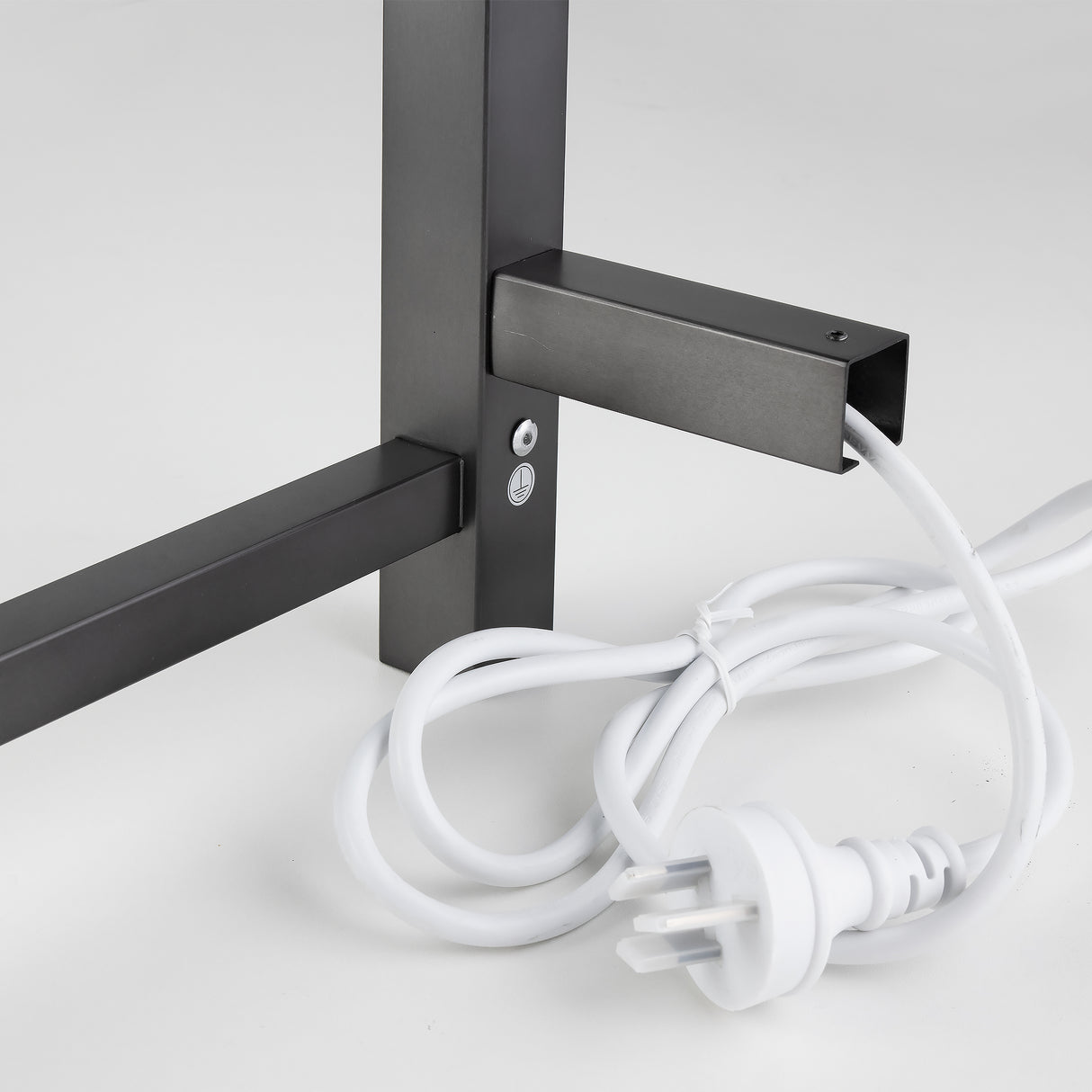 Brushed Gunmetal Heated Towel Rack 6 Bars