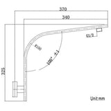Gunmetal Wall Shower Arm