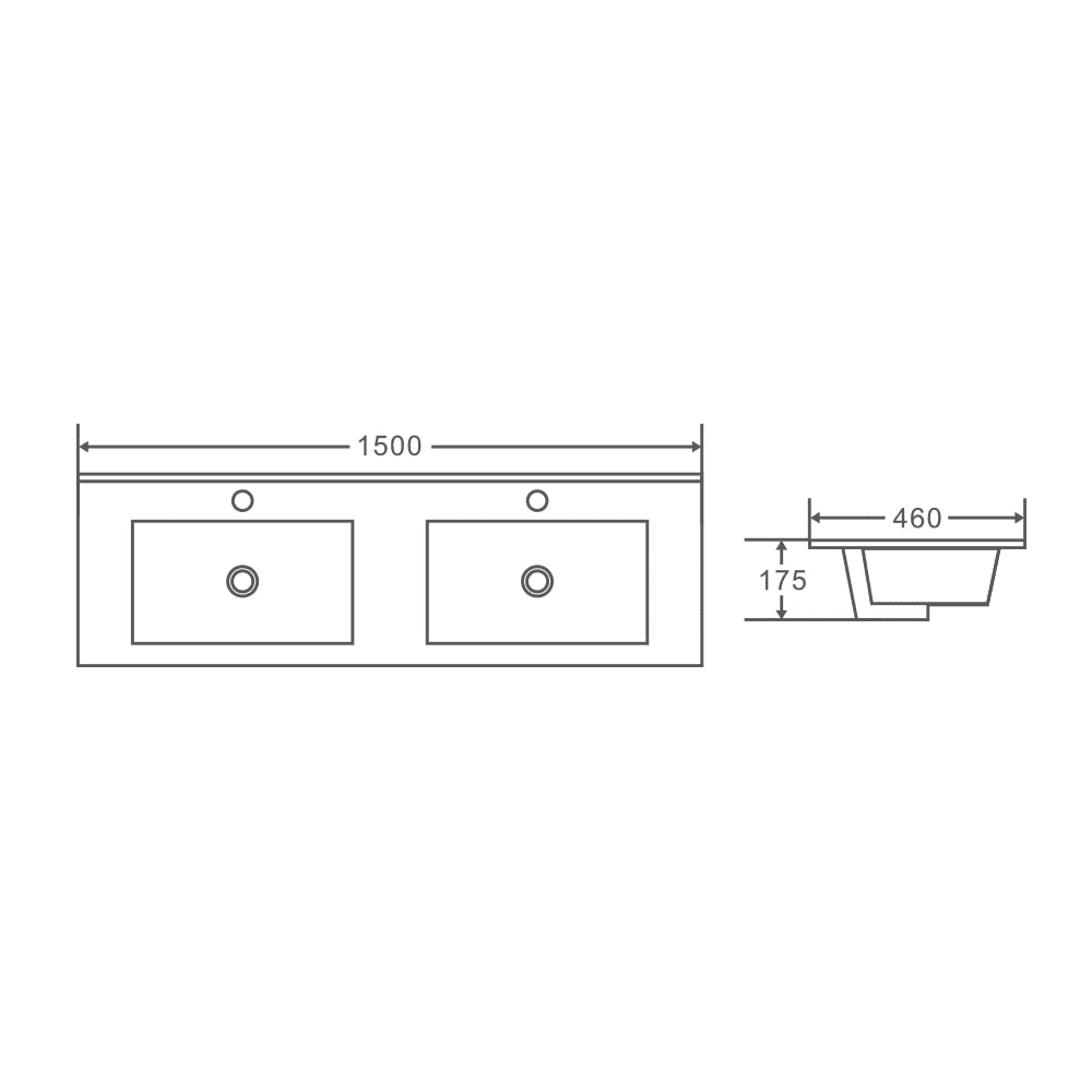 1500mm PVC Freestanding Vanity