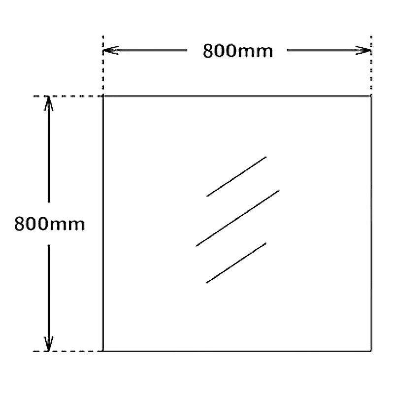 800mm Bevel Edge Round Plain Mirror