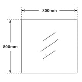 800mm Bevel Edge Round Plain Mirror