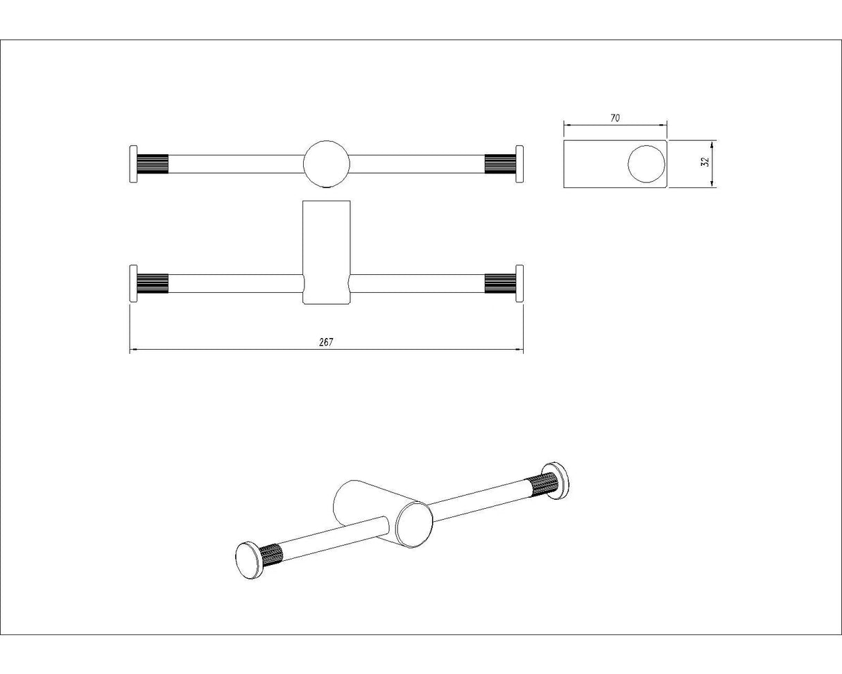 CADDENCE - Brushed Nickel Toilet Paper Holder