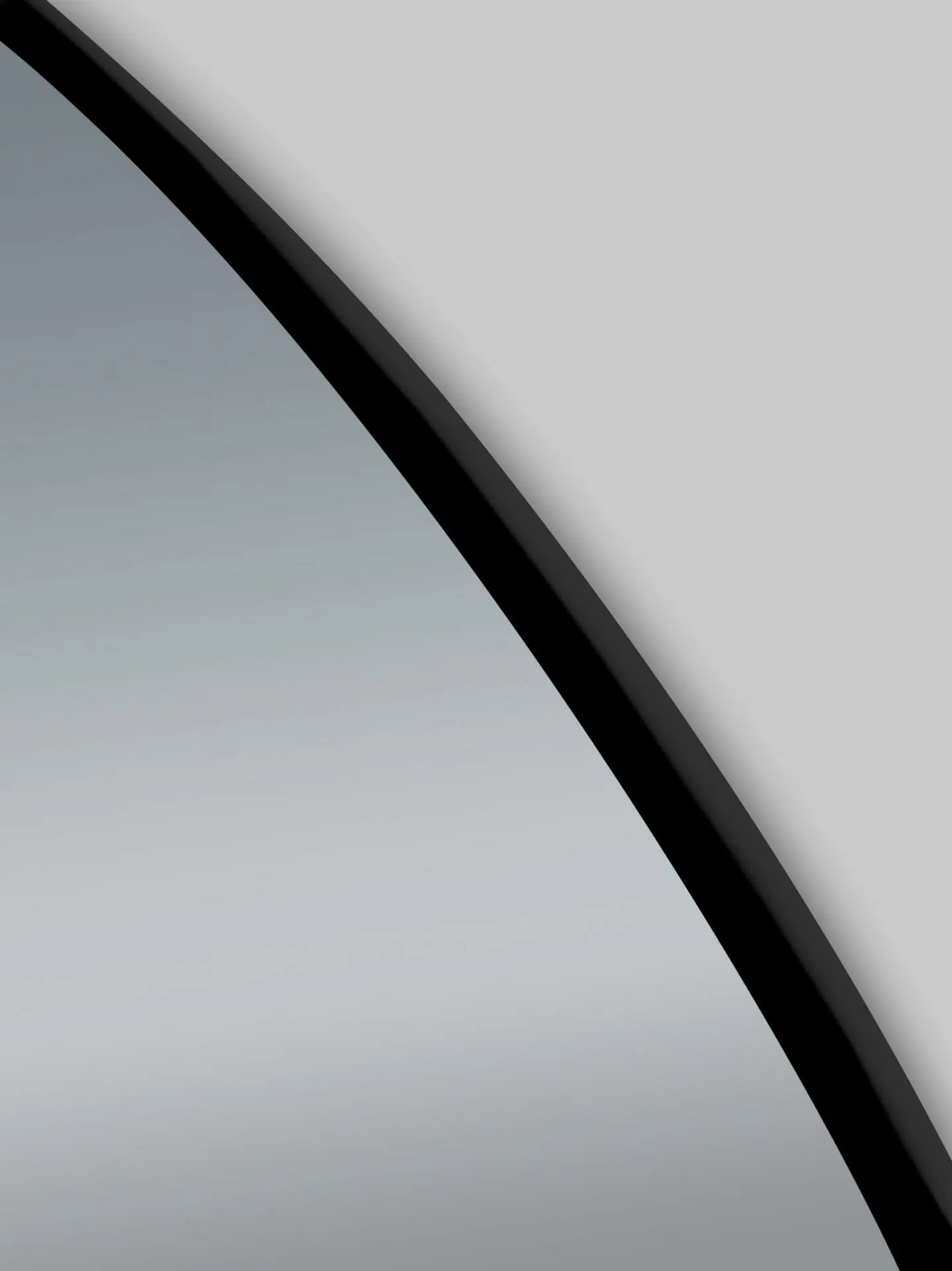 500x1000mm Matte Black Framed Mirror