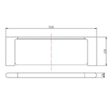VOG - Gunmetal Glass Shelf