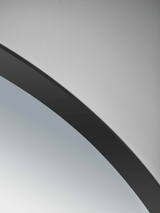 500x1000mm Matte Black Framed LED Dressing Mirror