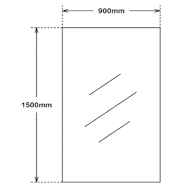 1500x900mm Bevel Edge Rectangle Plain Mirror