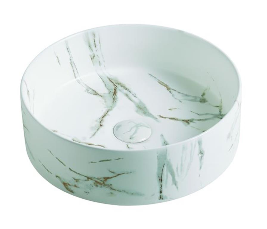 Ceramic Art Basin Matte White Carrara