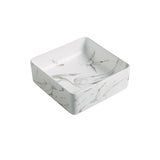 Ceramic Art Basin Matte White Carrara