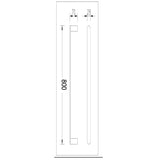 Bellino Brushed Nickel 800mm Single Towel Rail