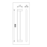 Bellino Brushed Yellow Gold 800mm Double Towel Rail