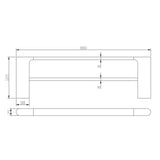 Bellino Chrome Zinc Alloy 800mm Double Towel Rail