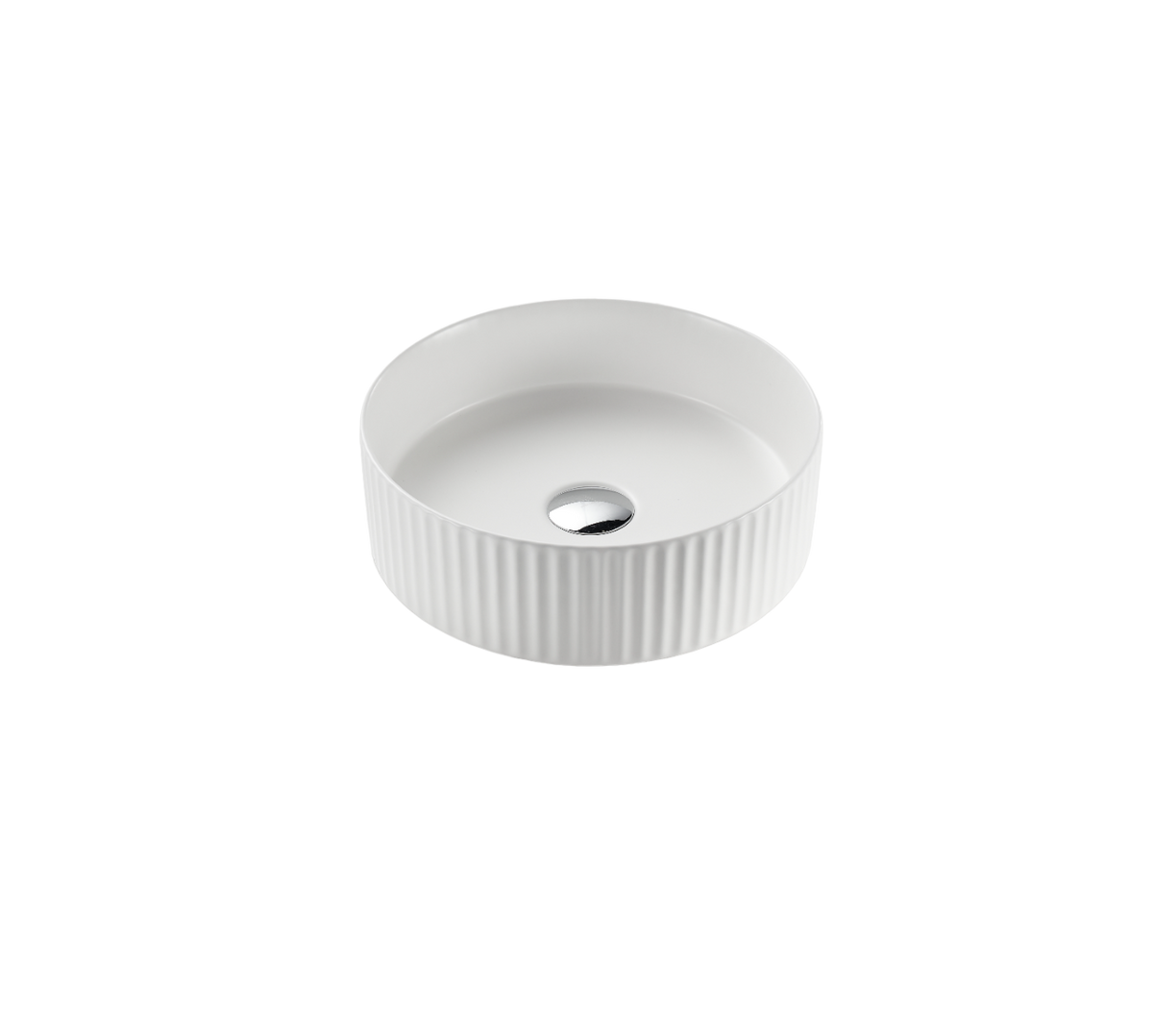VITO Geneva Fluted Round Premium Ceramic Above-Counter Basin 360*360*115mm