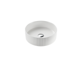 VITO Geneva Fluted Round Premium Ceramic Above-Counter Basin 360*360*115mm