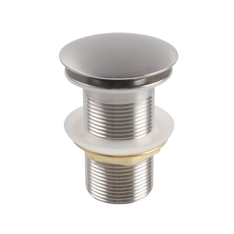 Brushed Nickel Pop Up Waste No Overflow