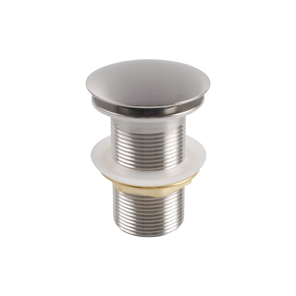 Brushed Nickel Pop Up Waste No Overflow