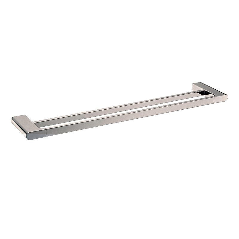 VOG - 800mm Brushed Nickel Double Towel Rail