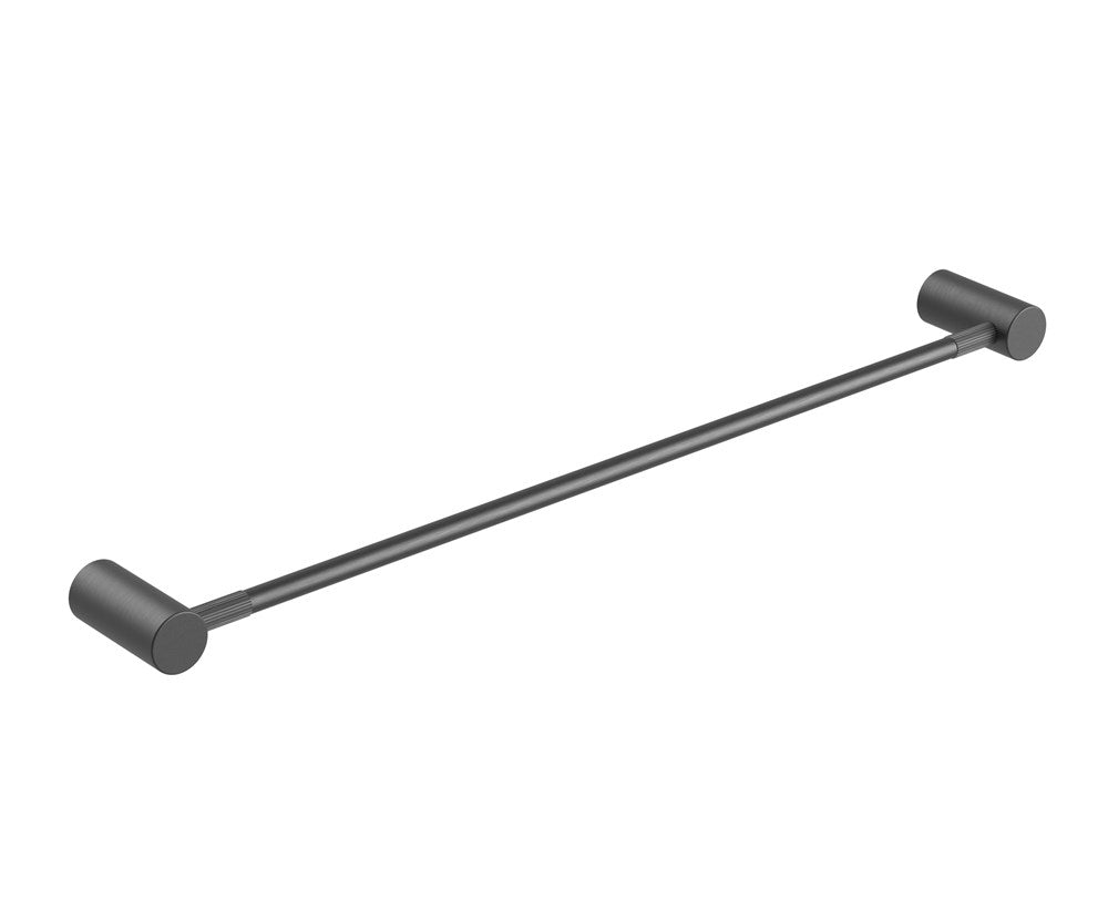 CADDENCE - 600mm Brushed Gunmetal Single Towel Rail