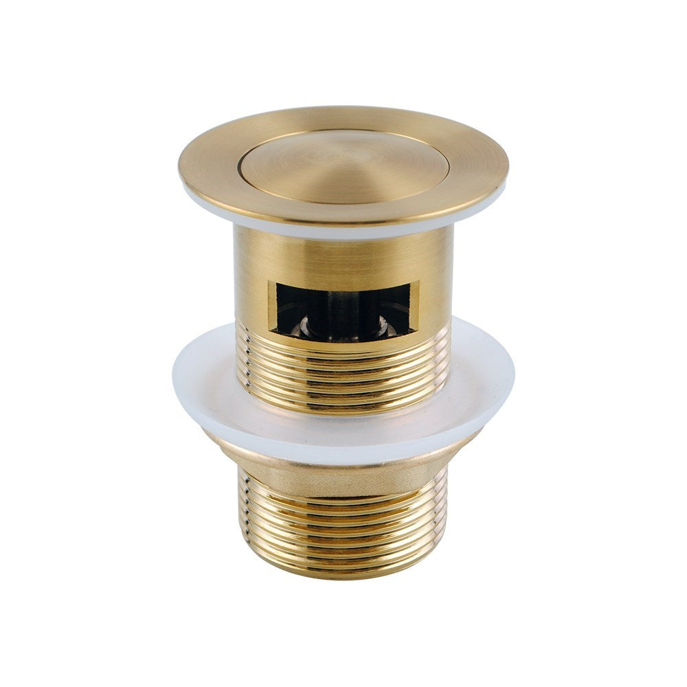 Brushed Brass Pop Up Waste Overflow