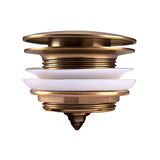 Brushed Brass Bathtub Pop Up Waste No Overflow