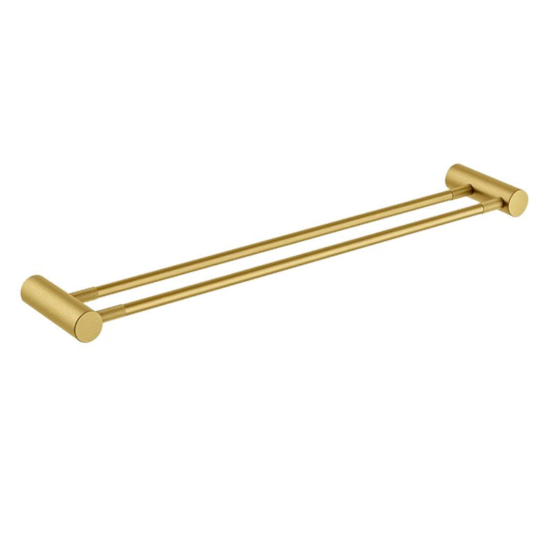 CADDENCE - 600mm Brushed Brass Double Towel Rail