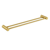CADDENCE - 600mm Brushed Brass Double Towel Rail
