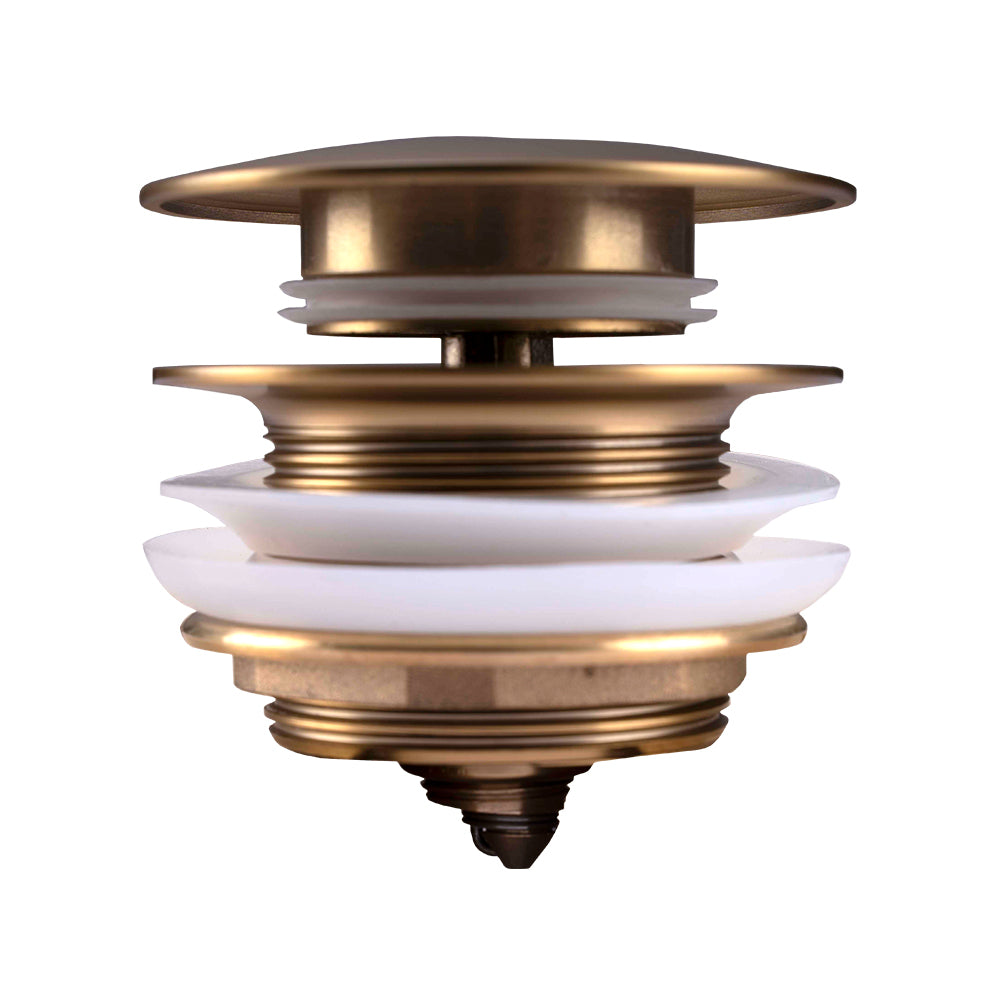 Brushed Brass Bathtub Pop Up Waste No Overflow