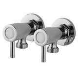 Bathroom Round Chrome 1/4 Turn Washing Machine Stop Tap(One Piece)