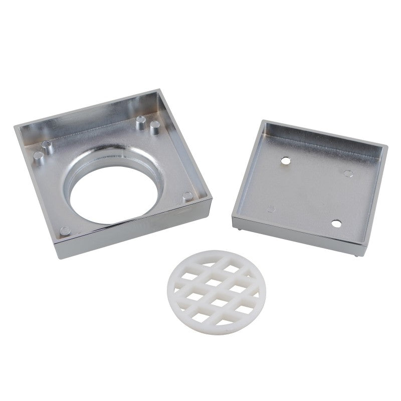 115x115mm Chrome Tile Insert Drain
