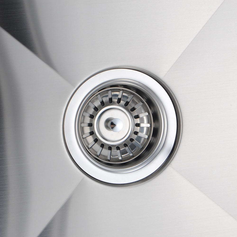 710x450x205mm Chrome Stainless Steel 1 & 1/2 Bowl Kitchen Sink