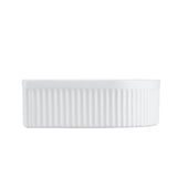 Cora 40 Counter-Top Fluted Arch Basin - Matt White