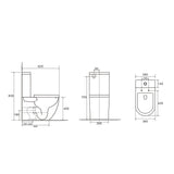 DIANA Tornado Rimless Back to Wall Toilet Suite