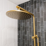 10" Brushed Brass Shower Station