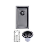 250x450x215mm Gunmetal Stainless Steel PVD Single Bowl Kitchen Sink