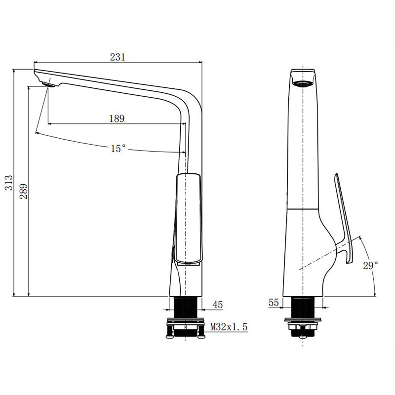 ESPERIA - Black Kitchen Mixer