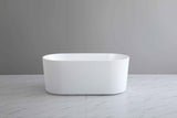 Ceto Ally Groove Freestanding Acrylic Bathtub Modern 1500mm AGV1500GW