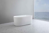 Ceto Ally Groove Freestanding Acrylic Bathtub Modern 1500mm AGV1500GW
